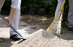 砂利敷き